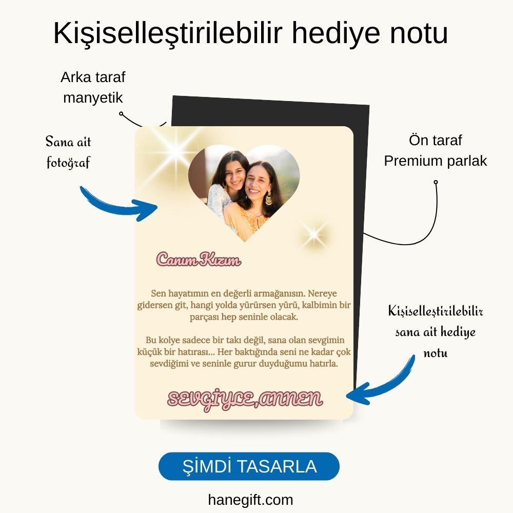 Canım Kızıma Işıklı Kutuda Mavi Kalp Kolye