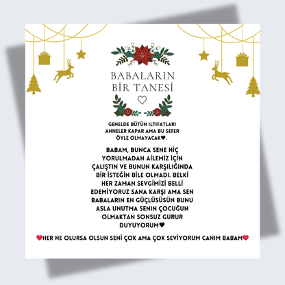 🎄YILBAŞI ÖZEL🎄Babaların birtanesine - Yeni yıl hediyesi deri bileklik