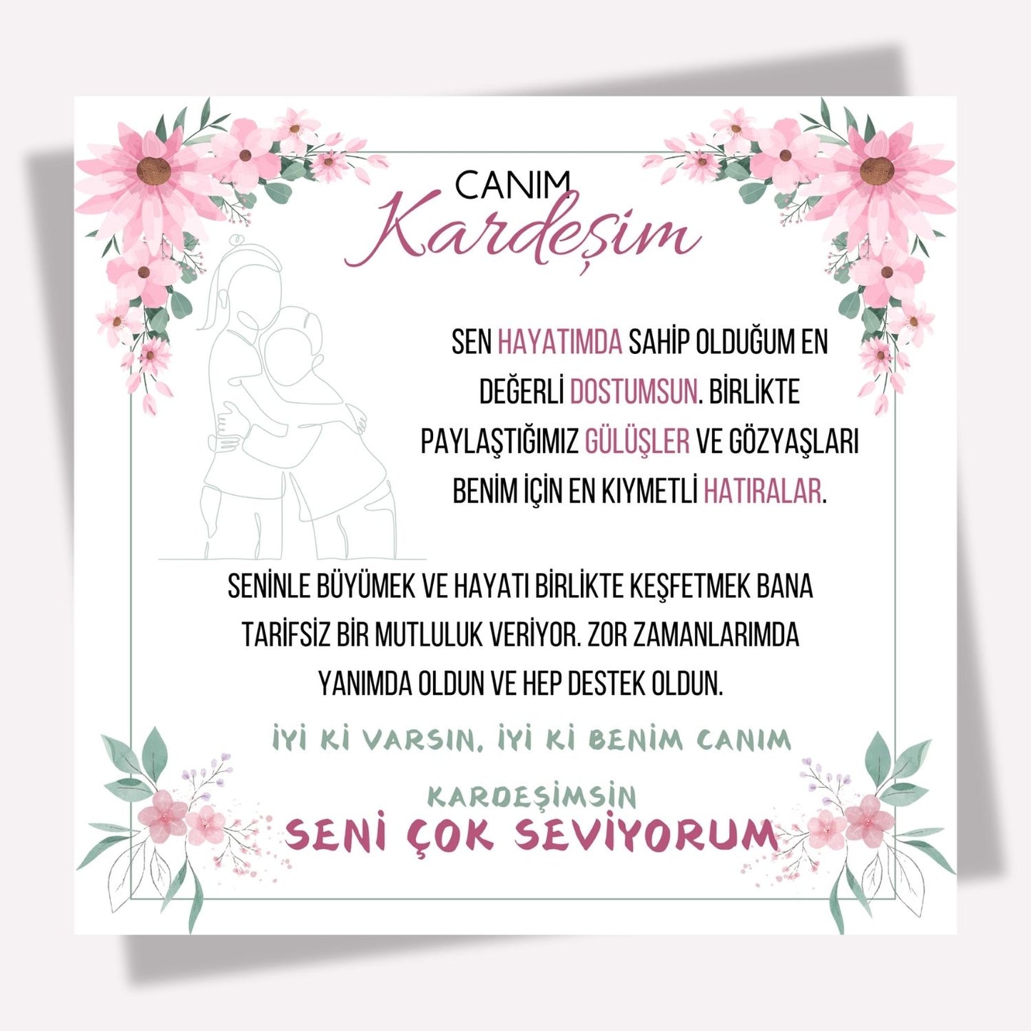 Canım Kardeşime - İncili Sedef Bileklik