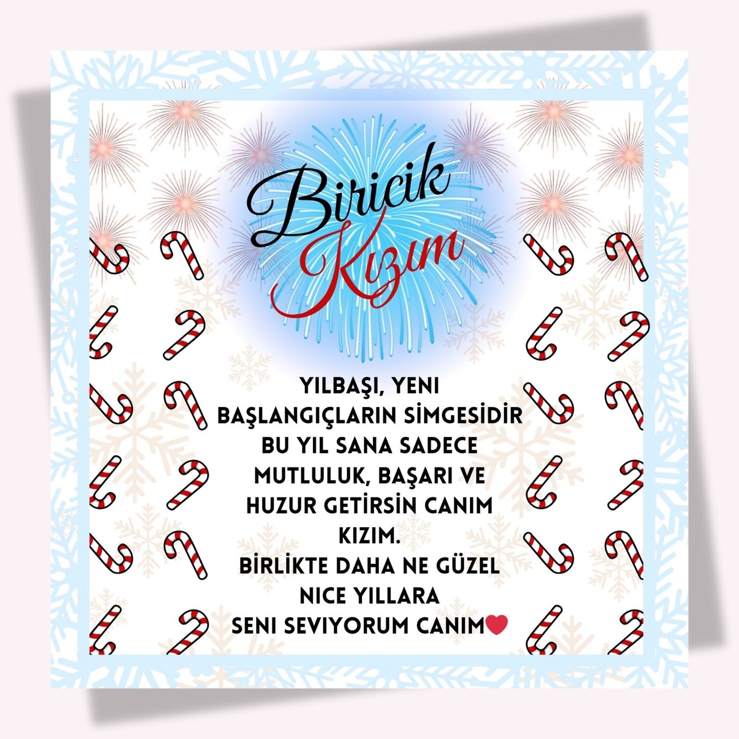 🎄YILBAŞI ÖZEL🎄 Biricik Kızıma Kar tanesi bileklik