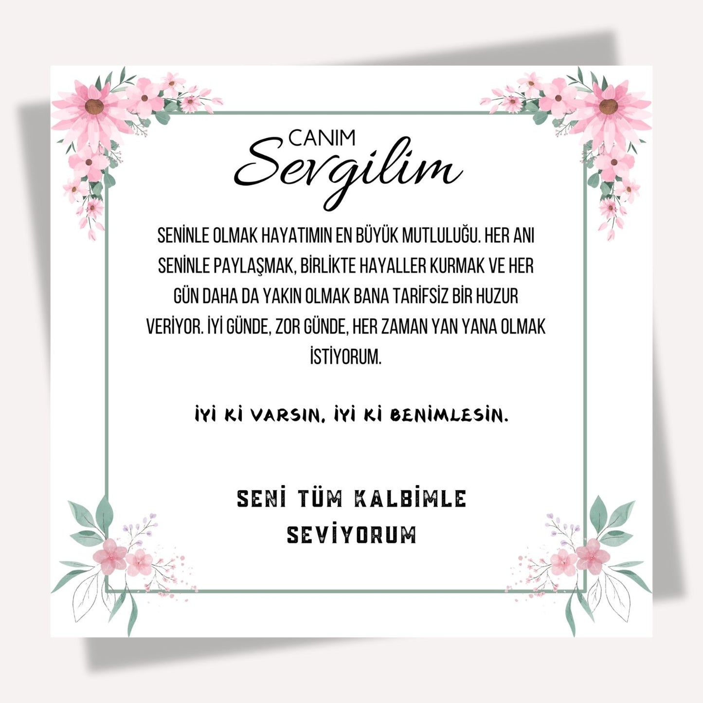 Canım Sevgilime - Love Bileklik